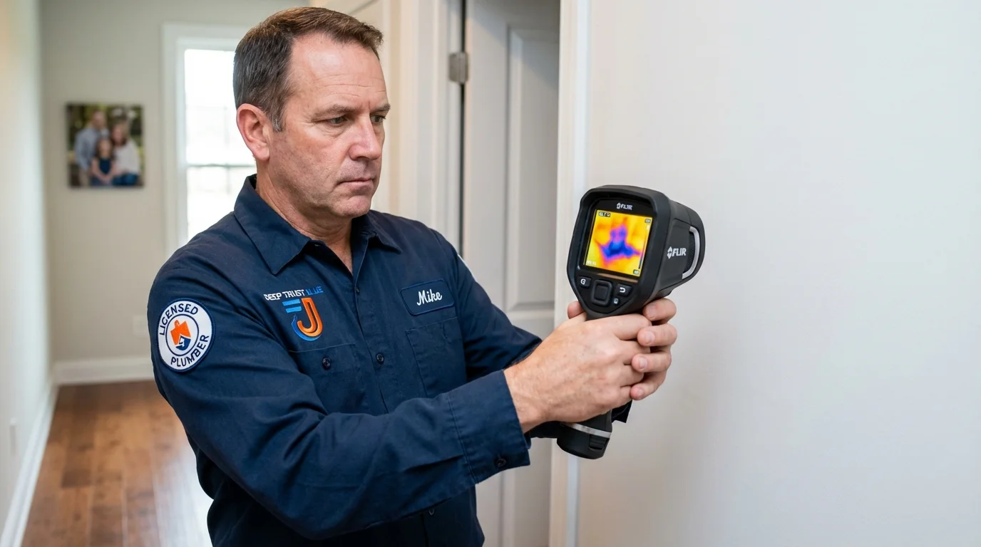 Thermal imaging leak detection by Johns Plumbing LLC in East Dublin